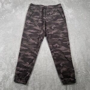 Athleta Farallon Jogger Pants Womens‎ 4P Petite Camo Zip Pockets Ankle Zippers